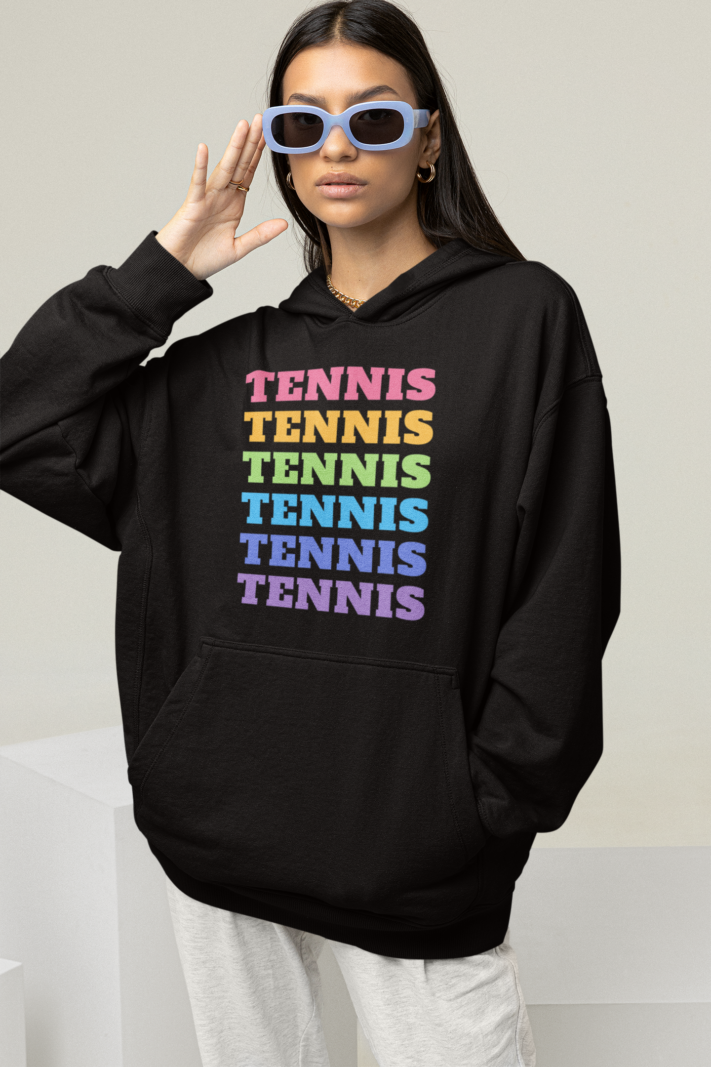 DOWN THE LINE - Tennis Hoodie