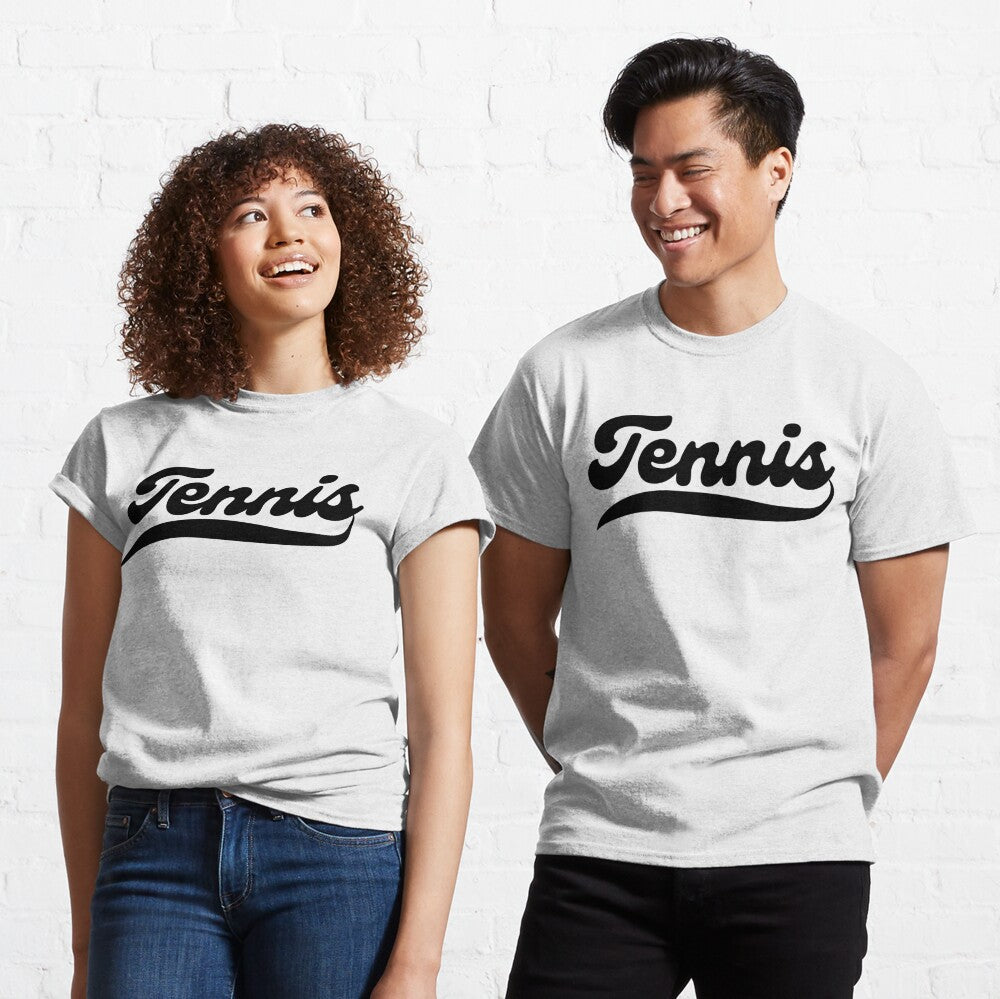 TENNIS 1 (Black & White) - Tennis Basic Tee