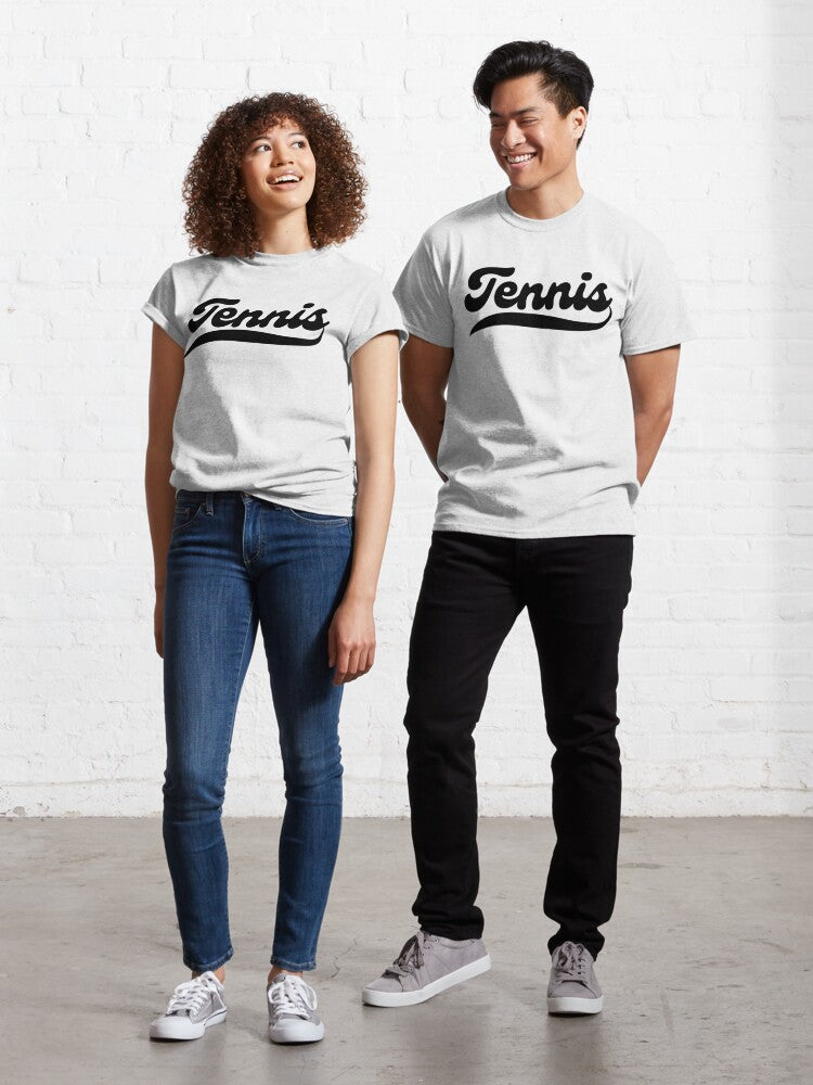 TENNIS 1 (Black & White) - Tennis Basic Tee