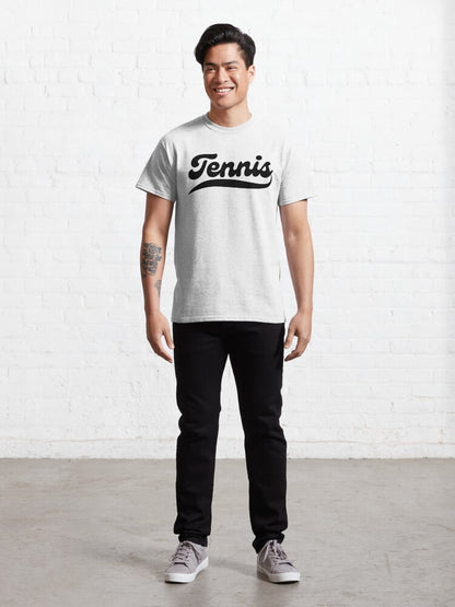 TENNIS 1 (Black & White) - Tennis Basic Tee