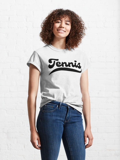 TENNIS 1 (Black & White) - Tennis Basic Tee