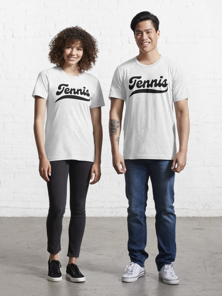 TENNIS 1 (Black & White) - Tennis Basic Tee