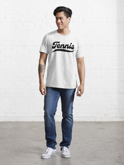 TENNIS 1 (Black & White) - Tennis Basic Tee