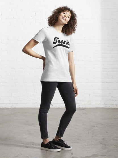 TENNIS 1 (Black & White) - Tennis Basic Tee