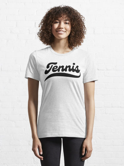 TENNIS 1 (Black & White) - Tennis Basic Tee