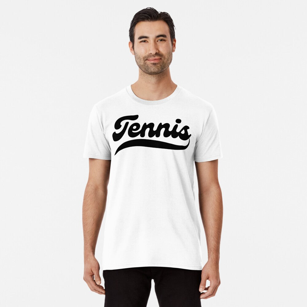 TENNIS 1 (Black & White) - Tennis Basic Tee