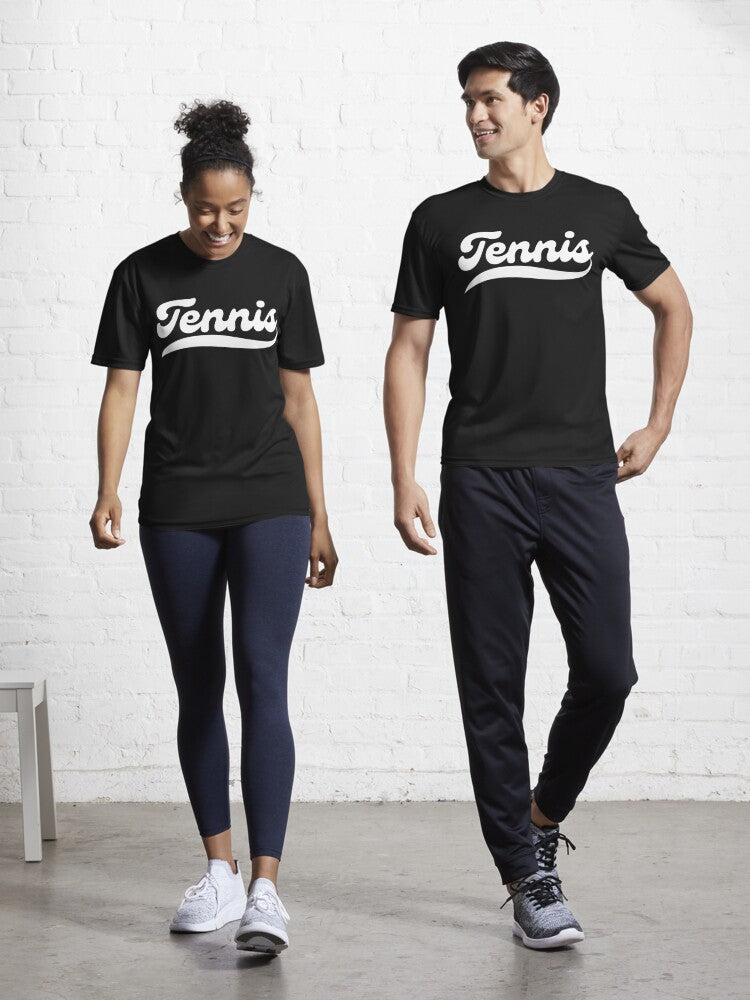 TENNIS 1 (Black & White) - Tennis Basic Tee