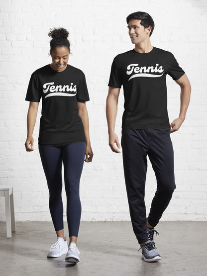 TENNIS 1 (Black & White) - Tennis Basic Tee