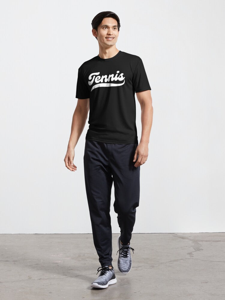 TENNIS 1 (Black & White) - Tennis Basic Tee