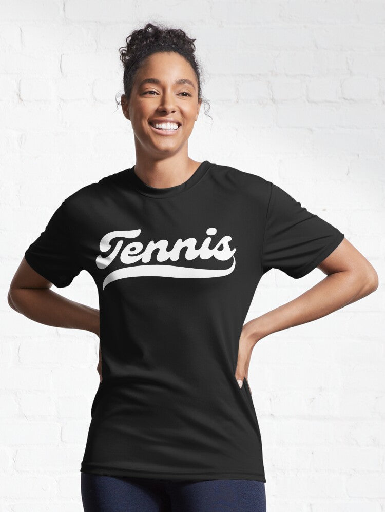 TENNIS 1 (Black & White) - Tennis Basic Tee