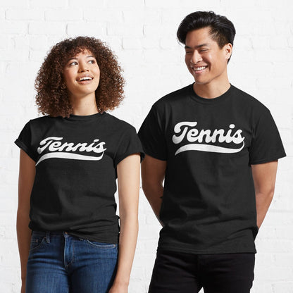 TENNIS 1 (Black & White) - Tennis Basic Tee