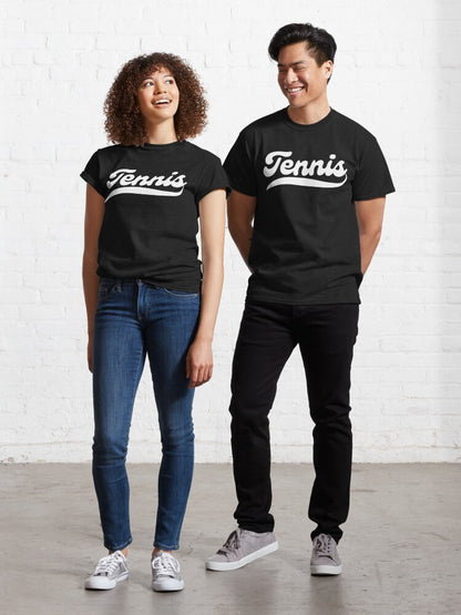 TENNIS 1 (Black & White) - Tennis Basic Tee