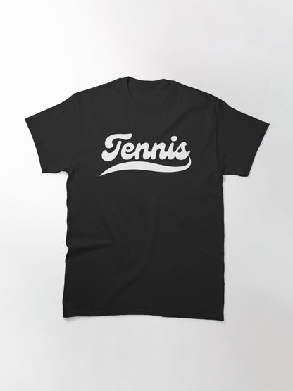 TENNIS 1 (Black & White) - Tennis Basic Tee