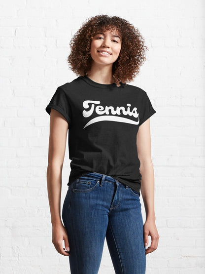 TENNIS 1 (Black & White) - Tennis Basic Tee