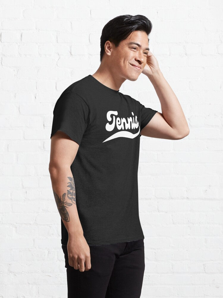 TENNIS 1 (Black & White) - Tennis Basic Tee