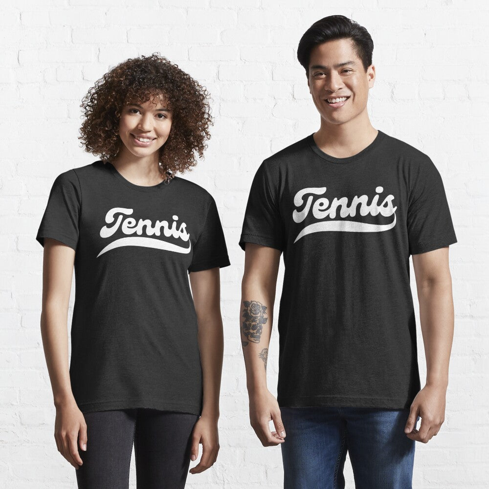 TENNIS 1 (Black & White) - Tennis Basic Tee