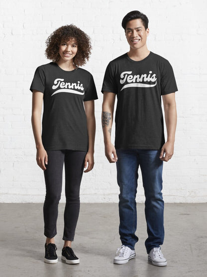 TENNIS 1 (Black & White) - Tennis Basic Tee