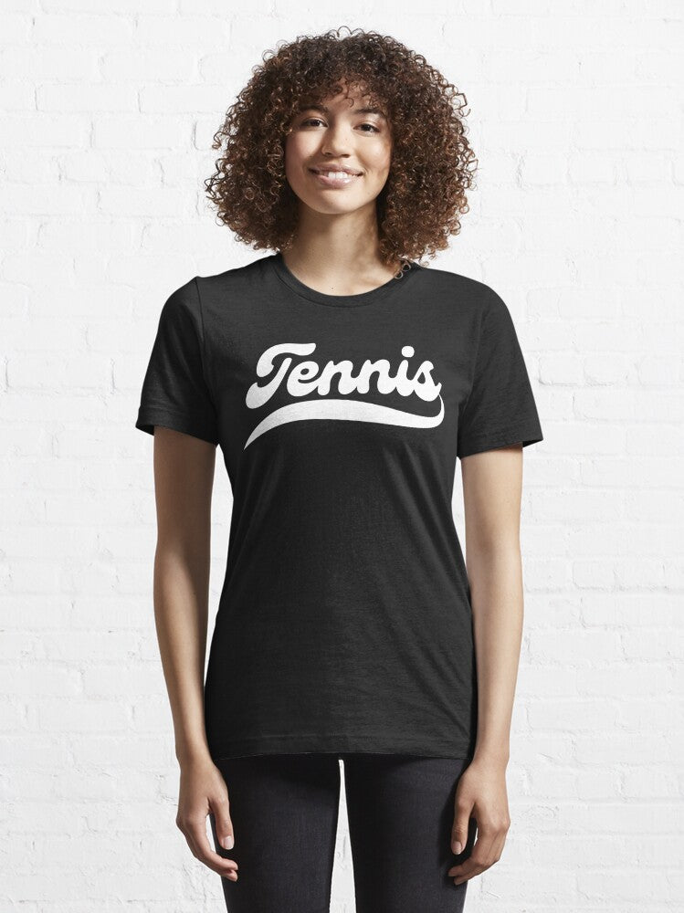 TENNIS 1 (Black & White) - Tennis Basic Tee