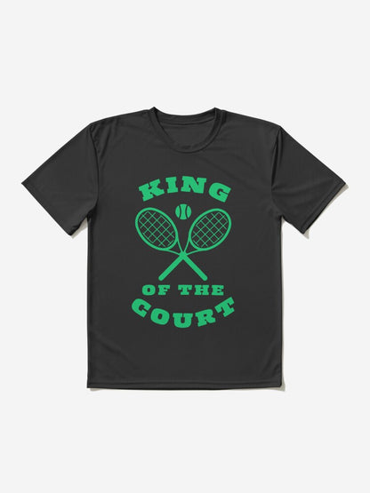 KING OF THE COURT (Black-Green) - Tennis Basic Tee