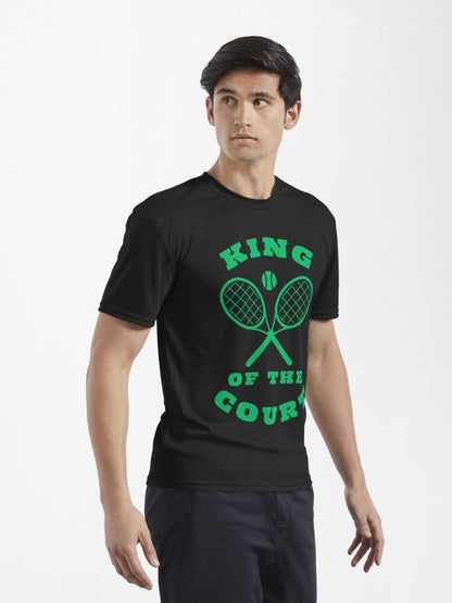 KING OF THE COURT (Black-Green) - Tennis Basic Tee