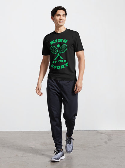 KING OF THE COURT (Black-Green) - Tennis Basic Tee