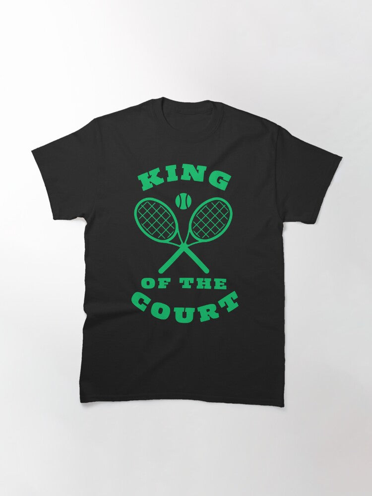 KING OF THE COURT (Black-Green) - Tennis Basic Tee