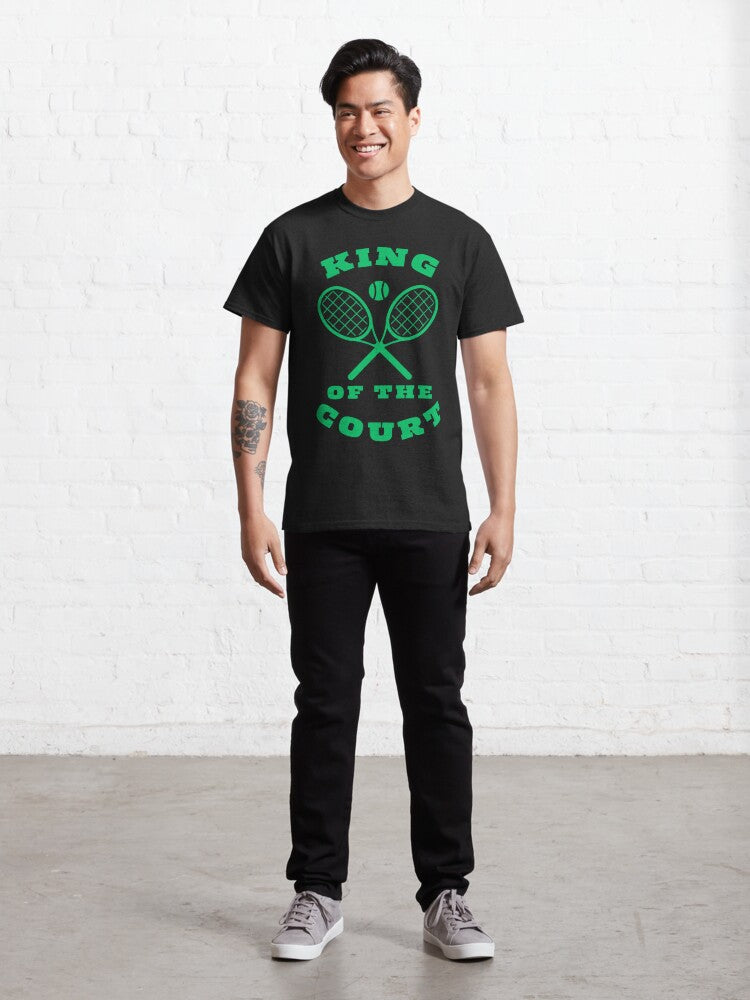 KING OF THE COURT (Black-Green) - Tennis Basic Tee