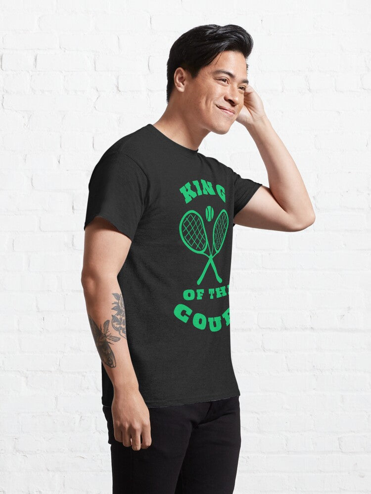 KING OF THE COURT (Black-Green) - Tennis Basic Tee