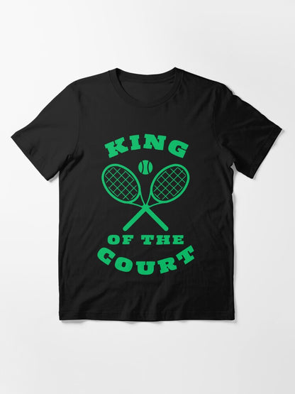 KING OF THE COURT (Black-Green) - Tennis Basic Tee