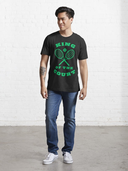 KING OF THE COURT (Black-Green) - Tennis Basic Tee