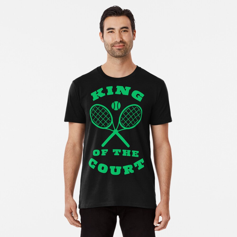 KING OF THE COURT (Black-Green) - Tennis Basic Tee