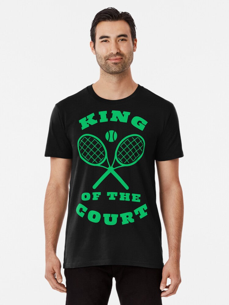 KING OF THE COURT (Black-Green) - Tennis Basic Tee