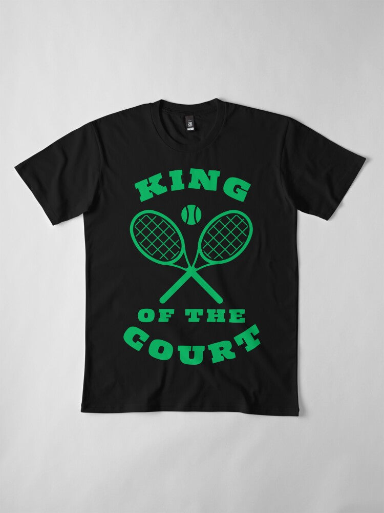 KING OF THE COURT (Black-Green) - Tennis Basic Tee