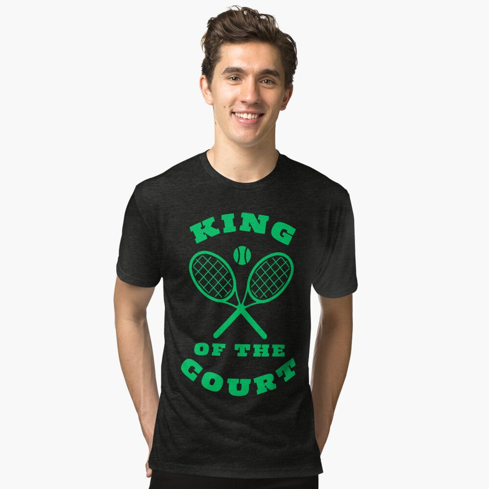 KING OF THE COURT (Black-Green) - Tennis Basic Tee