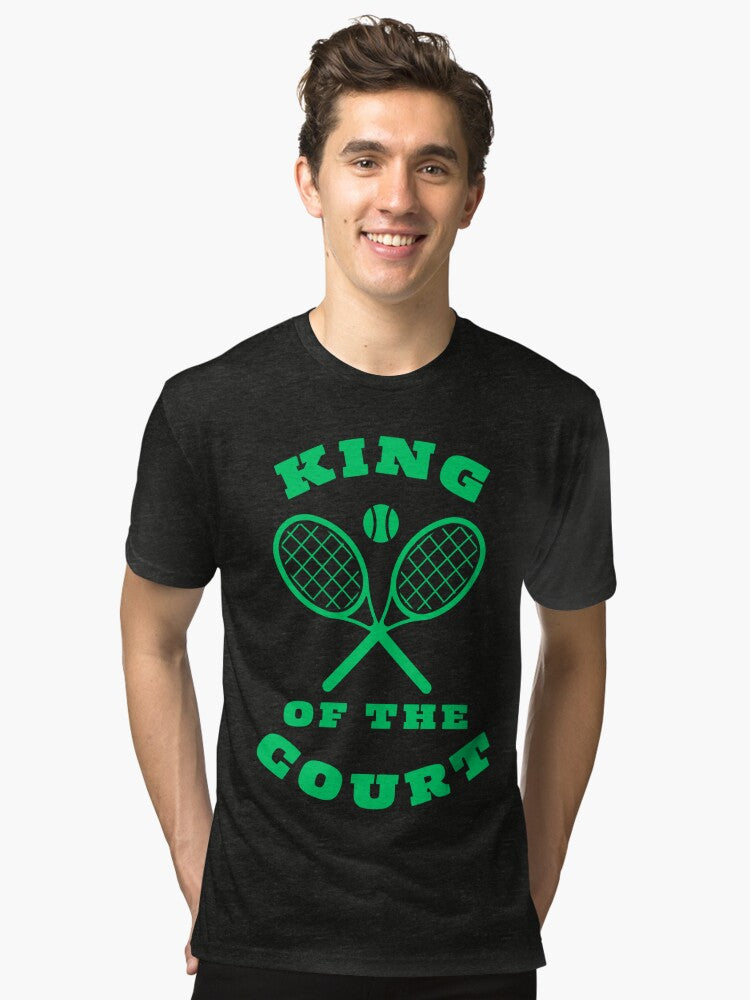 KING OF THE COURT (Black-Green) - Tennis Basic Tee